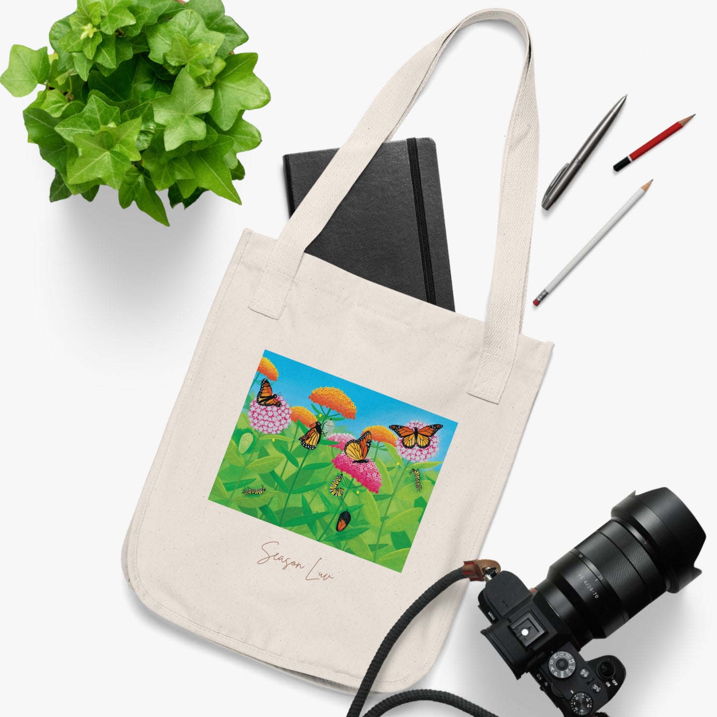 Wonderful Monarchs Organic Canvas Tote Bag