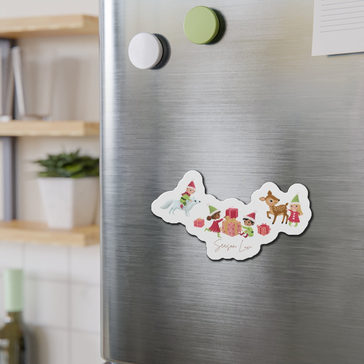 Winter wonderland die-cut magnet
