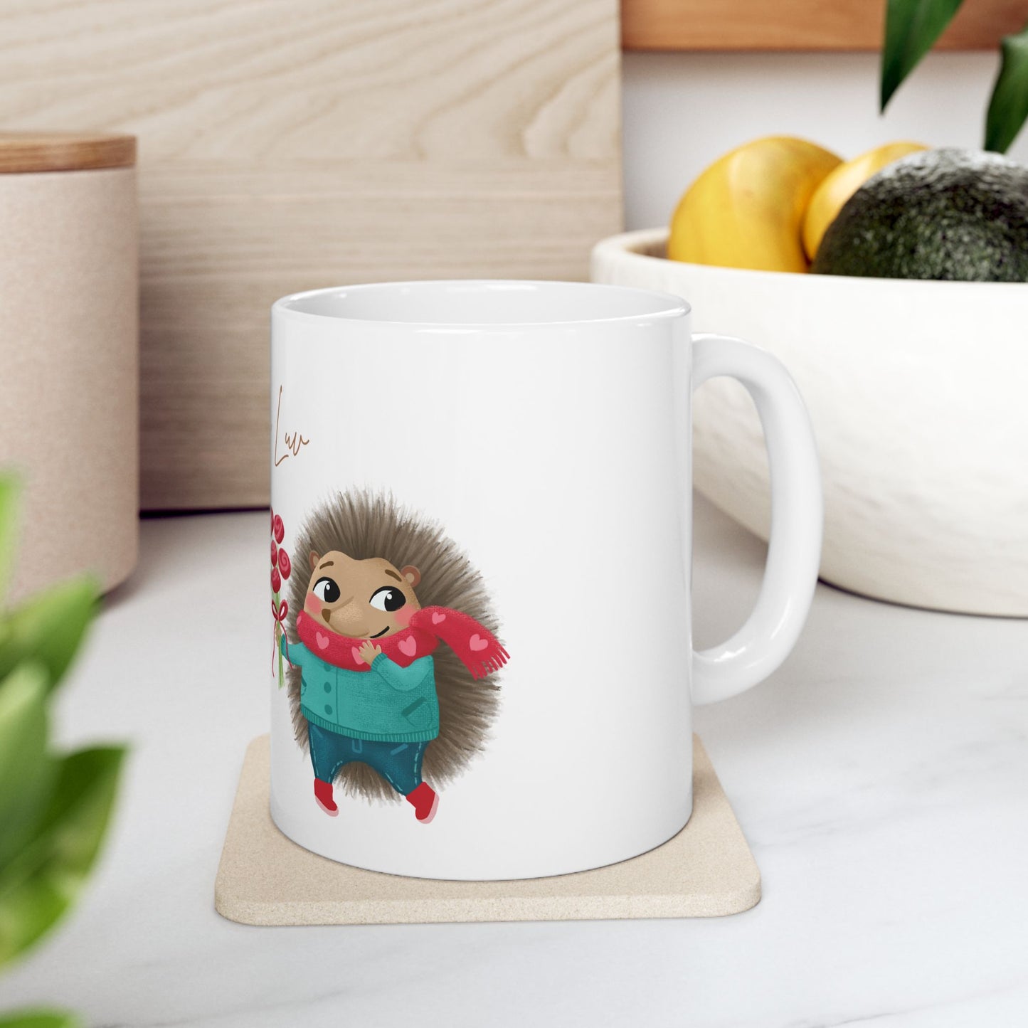 Hedgehog in Love Ceramic Mug 11oz