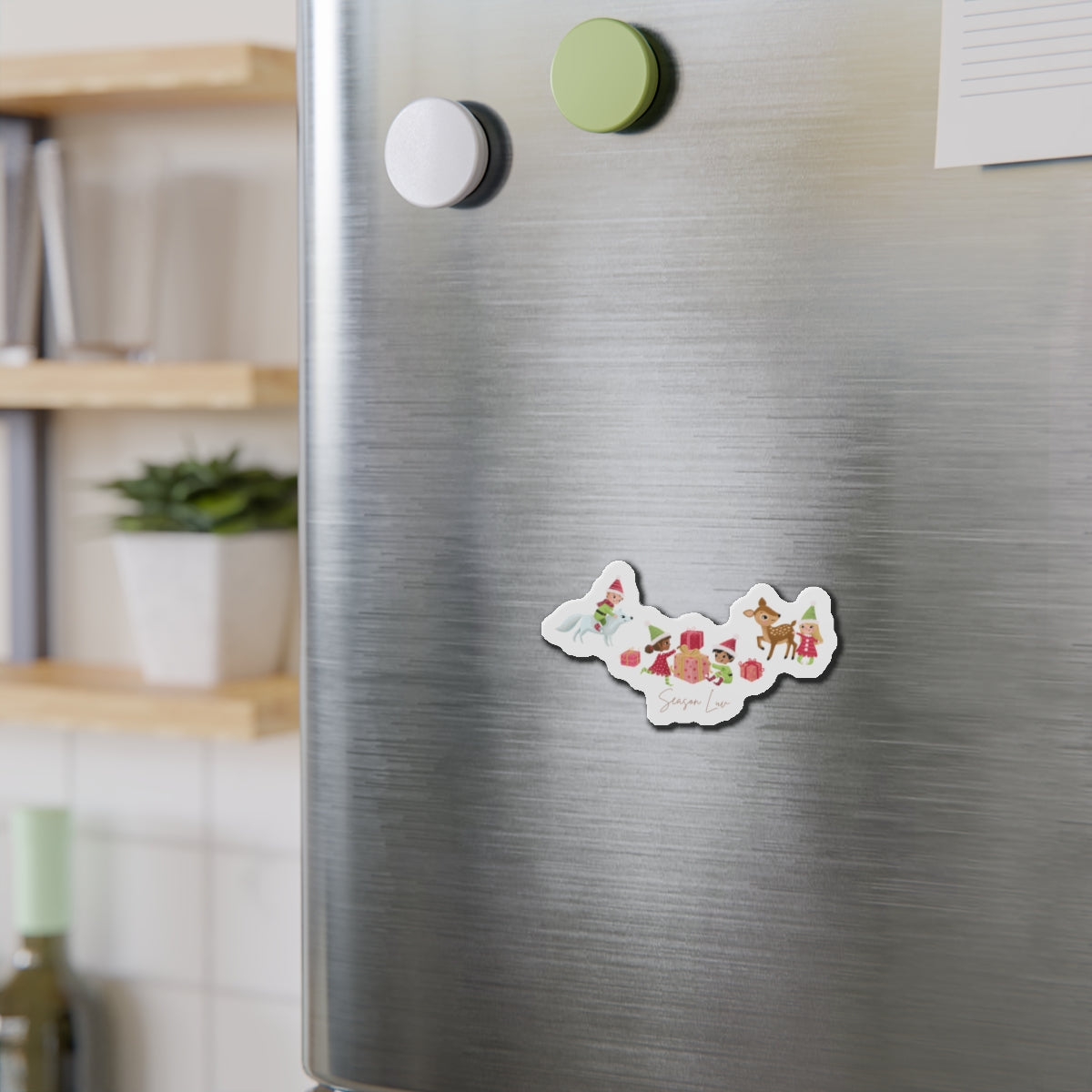 Winter wonderland die-cut magnet