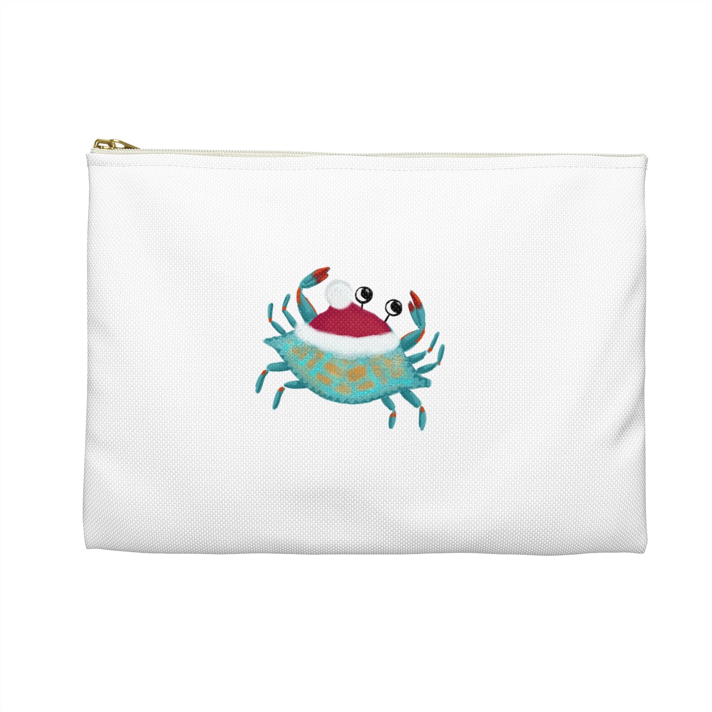 Holiday Blue Crab Accessory Pouch