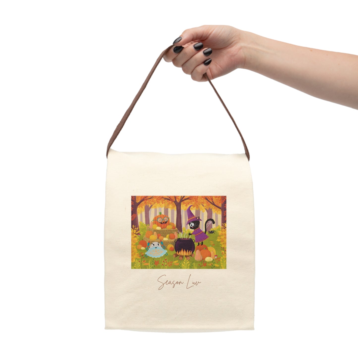 Canvas Trick or Treat Bag With Strap