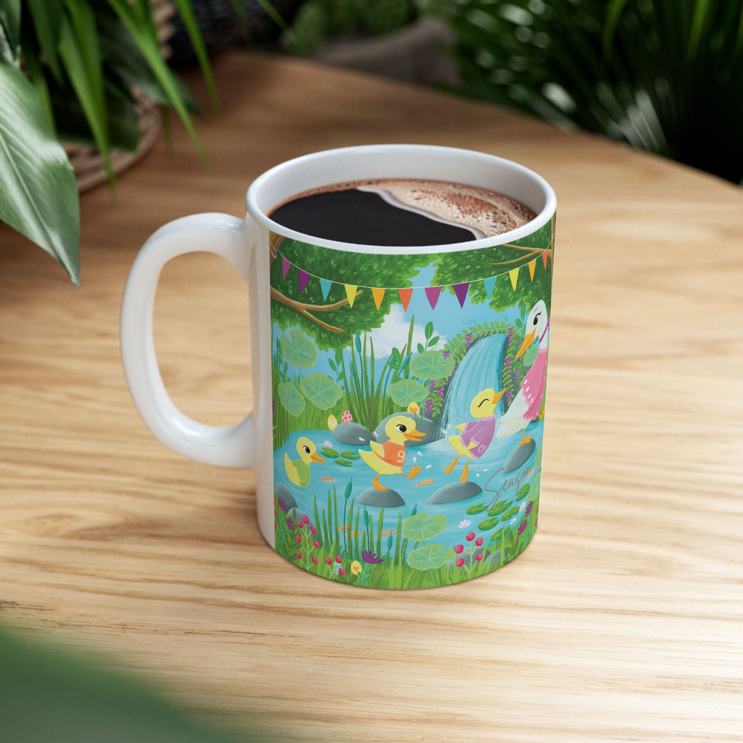 Spring by the pond Ceramic Mug 11oz
