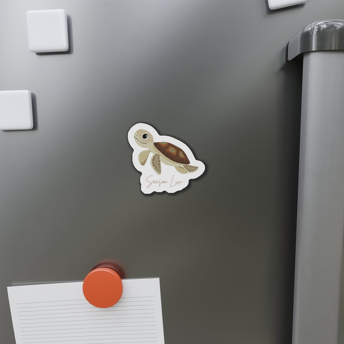 Cutie turtle die-cut magnet