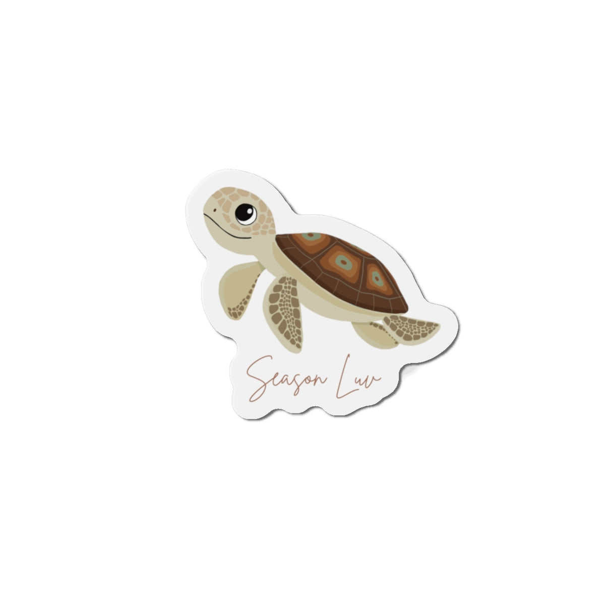 Cutie turtle die-cut magnet
