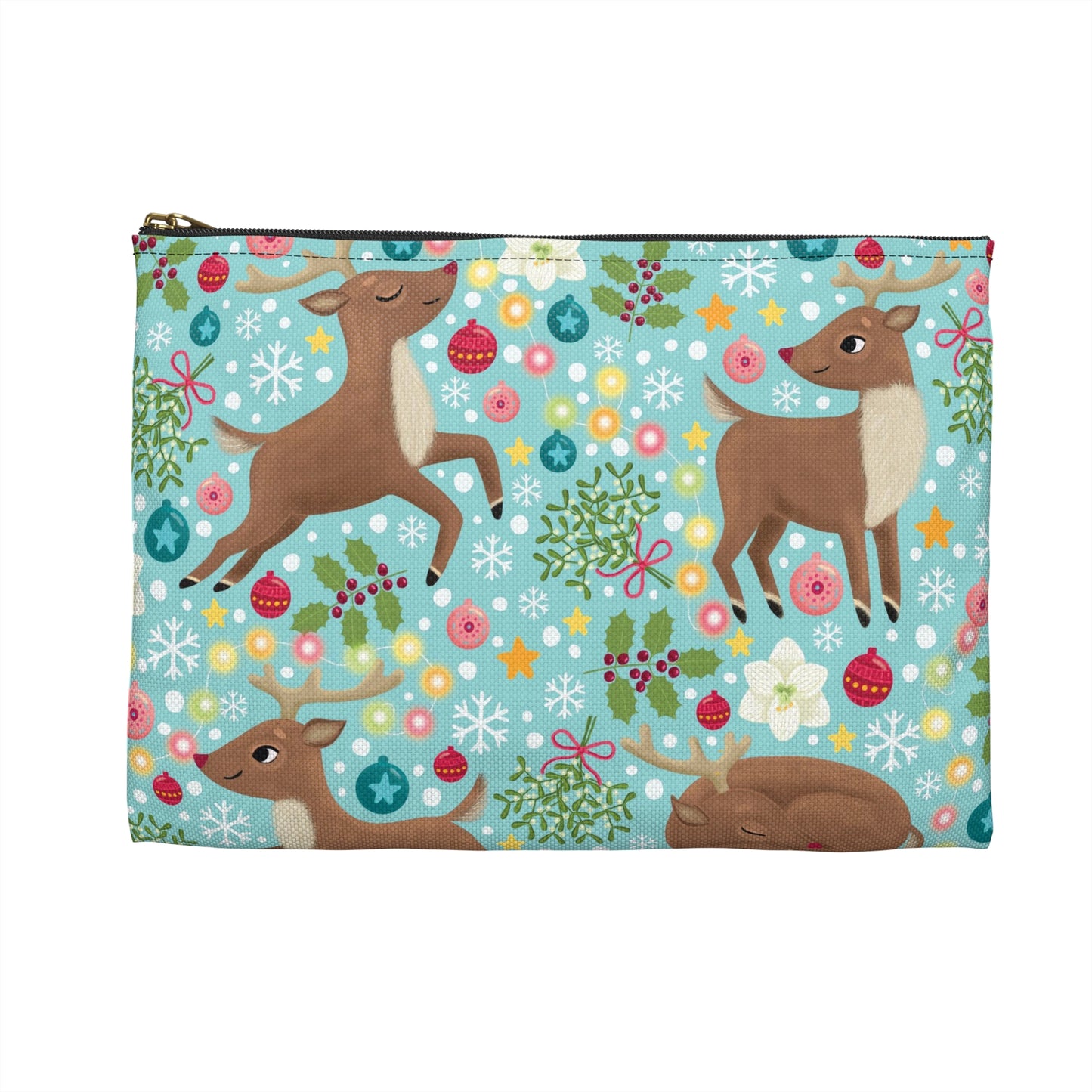 Holiday Reindeers Accessory Pouch