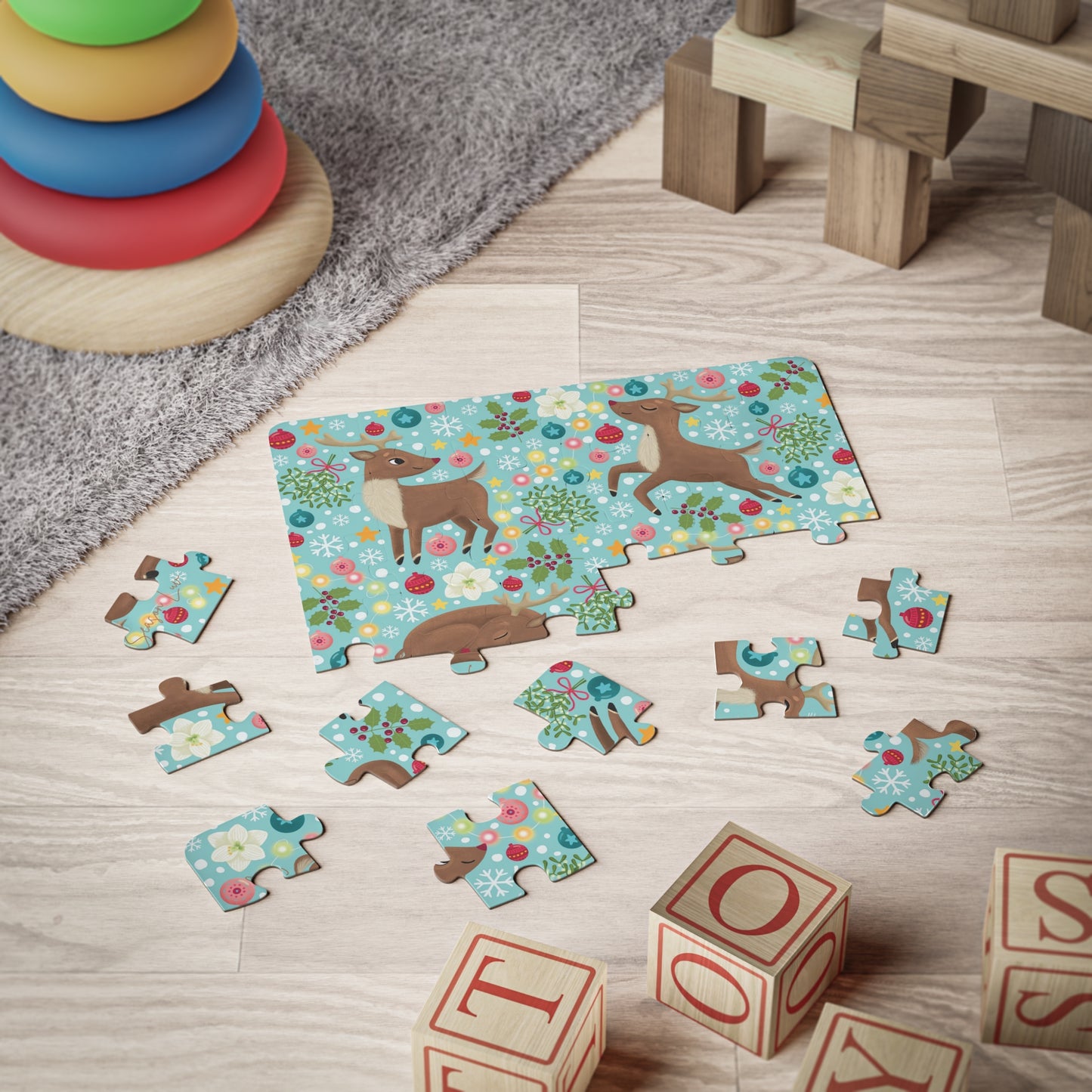 Holiday Reindeers Kids' Puzzle, 30-Piece