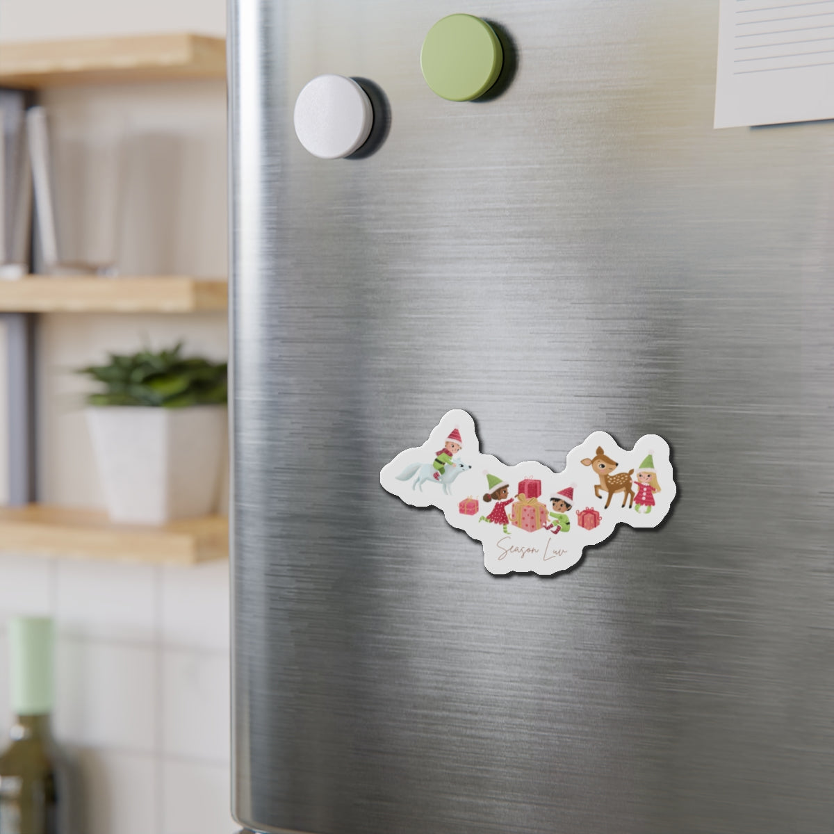 Winter wonderland die-cut magnet