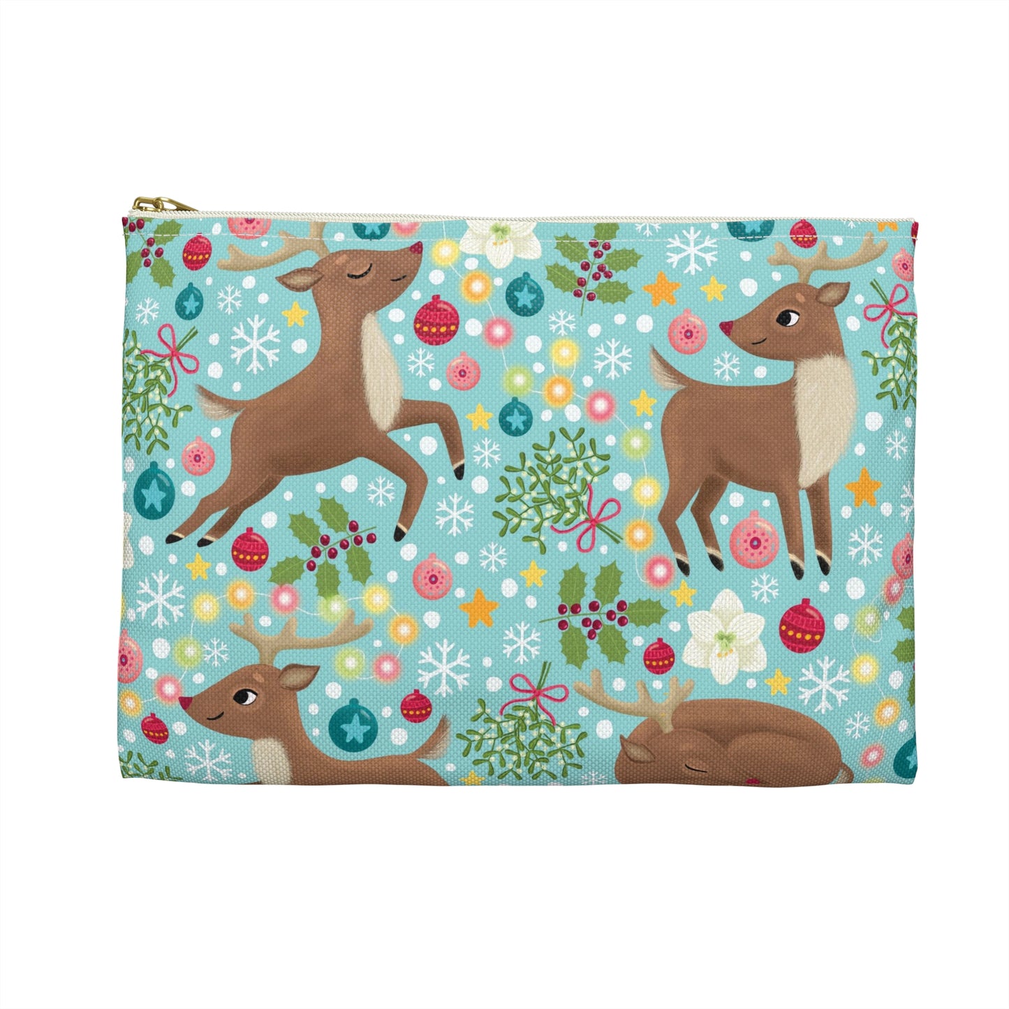 Holiday Reindeers Accessory Pouch