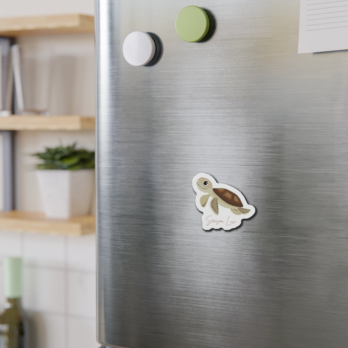 Cutie turtle die-cut magnet
