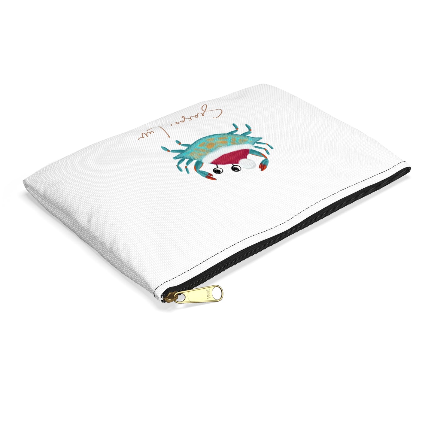 Holiday Blue Crab Accessory Pouch