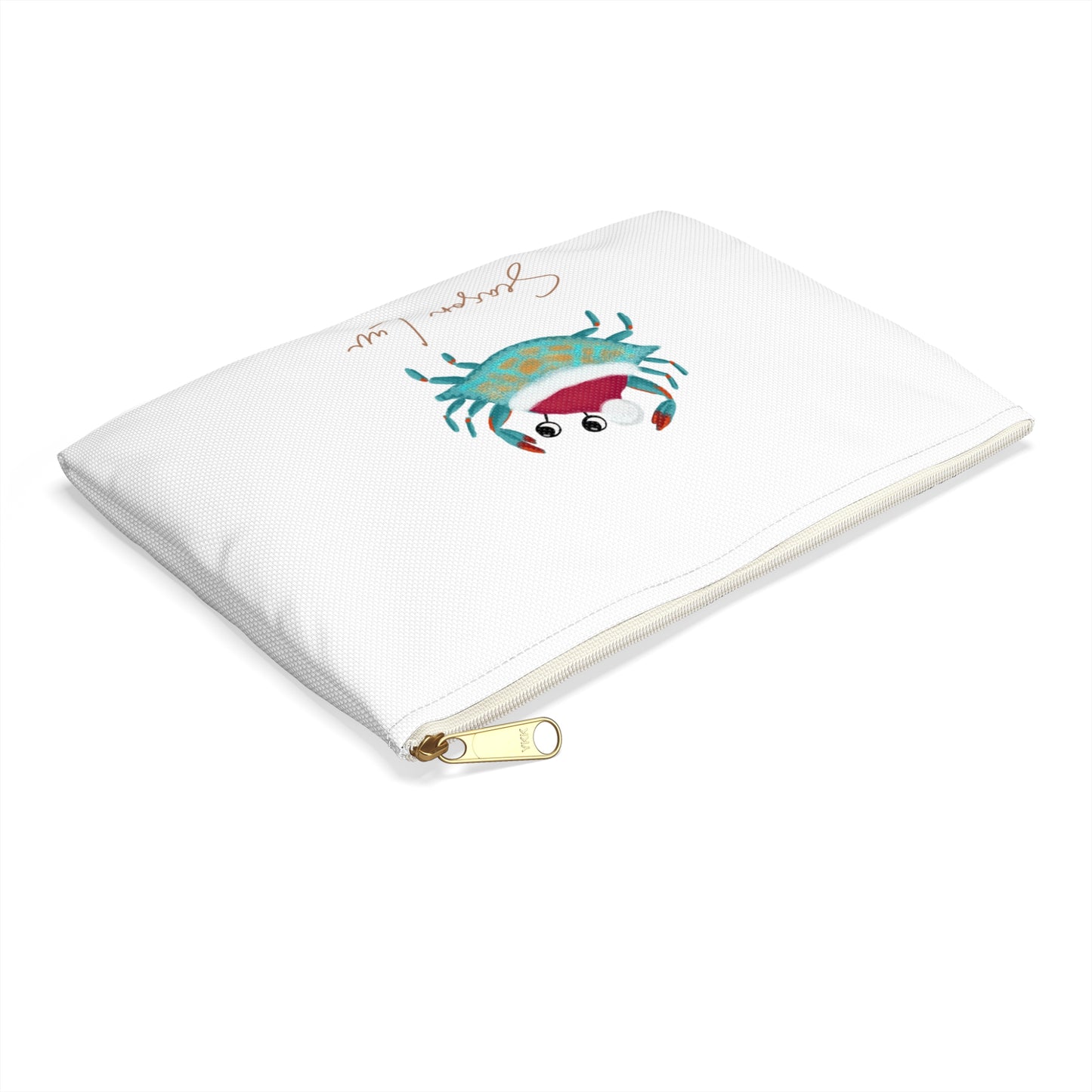 Holiday Blue Crab Accessory Pouch