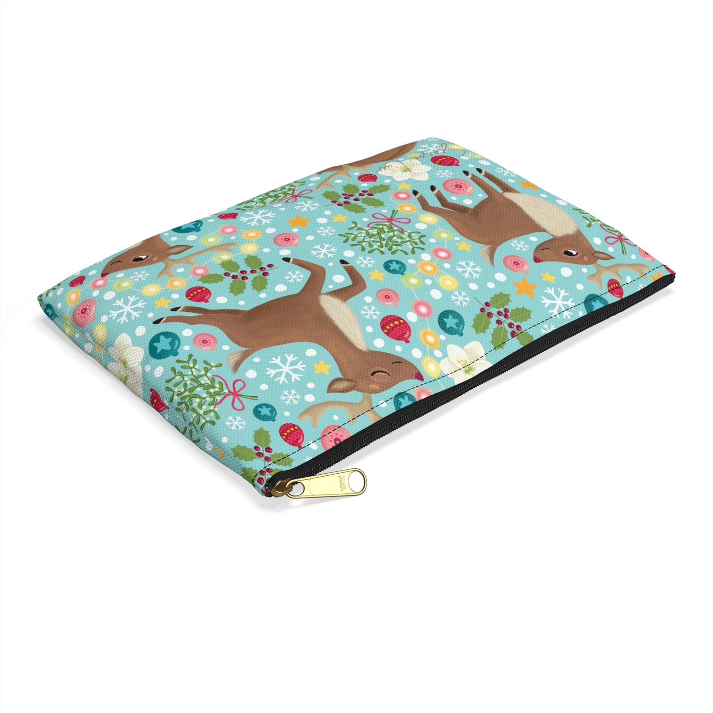 Holiday Reindeers Accessory Pouch
