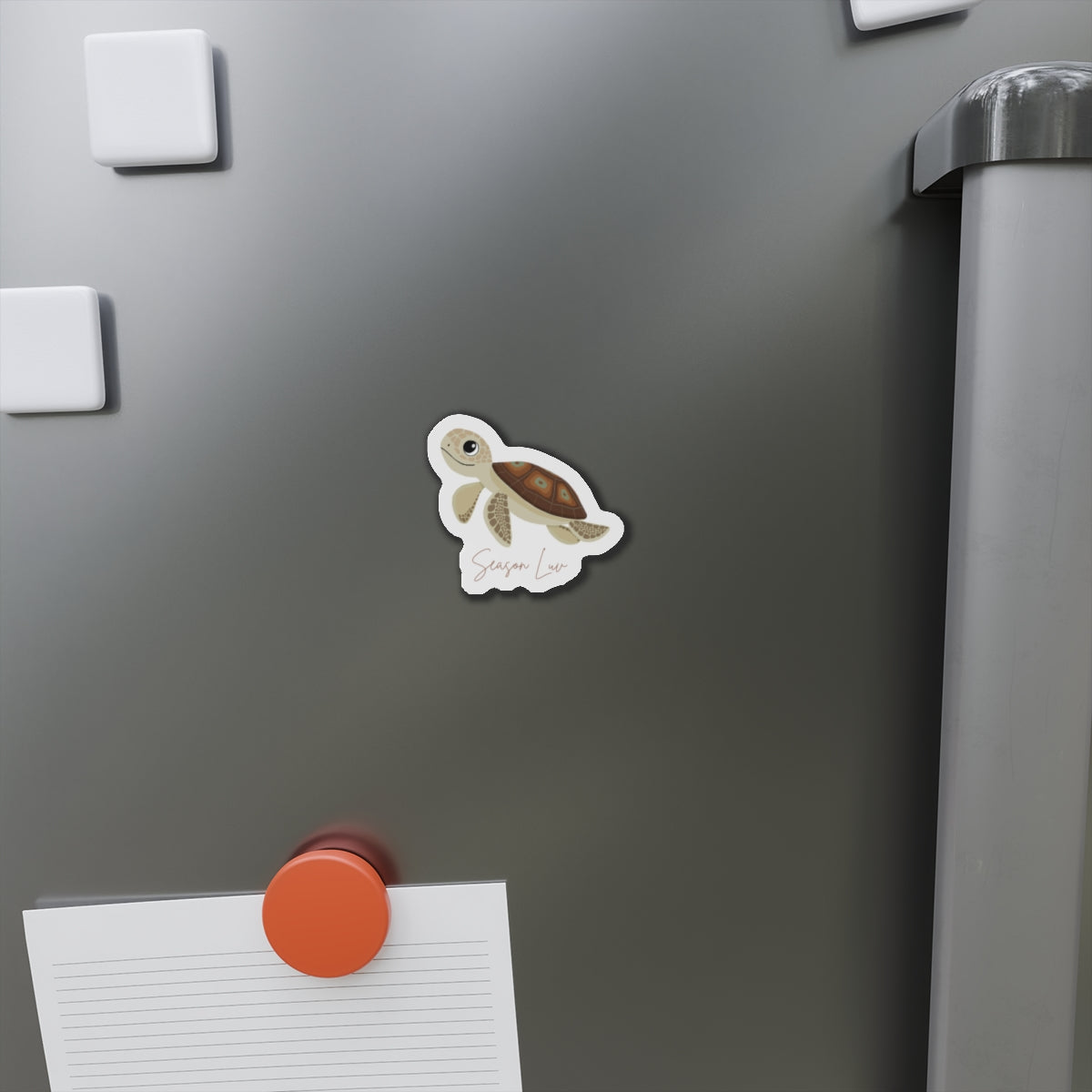 Cutie turtle die-cut magnet