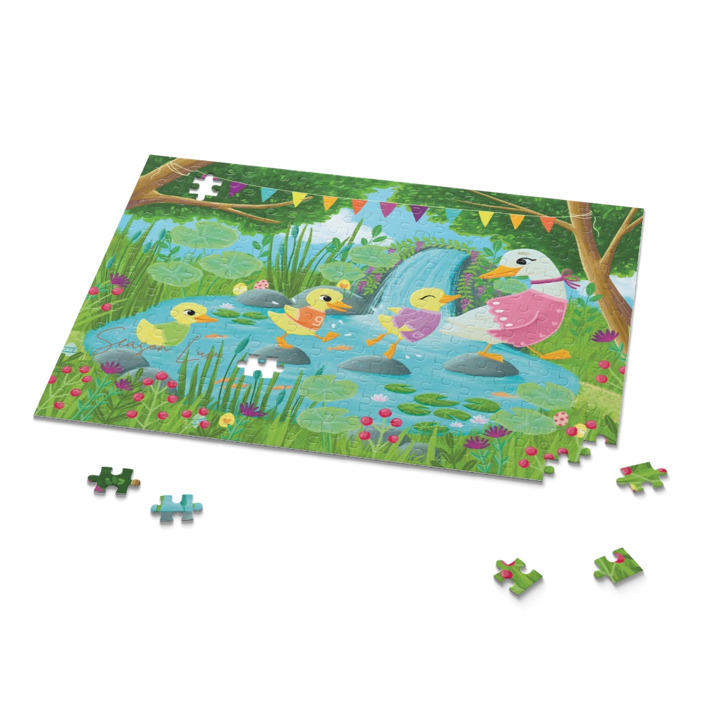 Spring by the pond Puzzle (252-Piece)