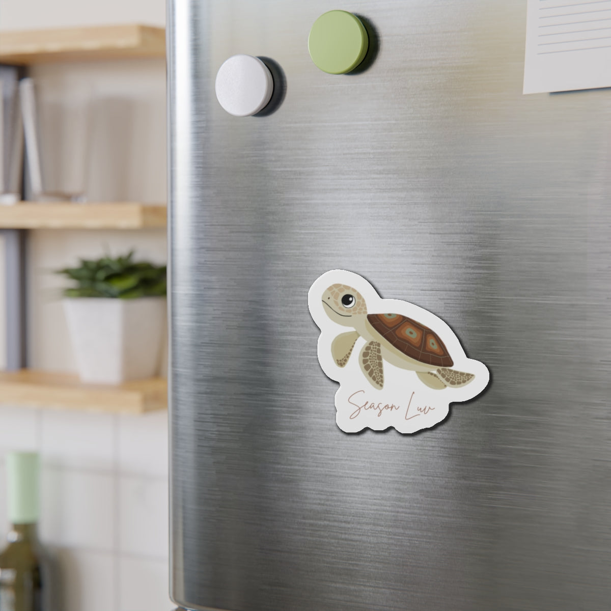Cutie turtle die-cut magnet
