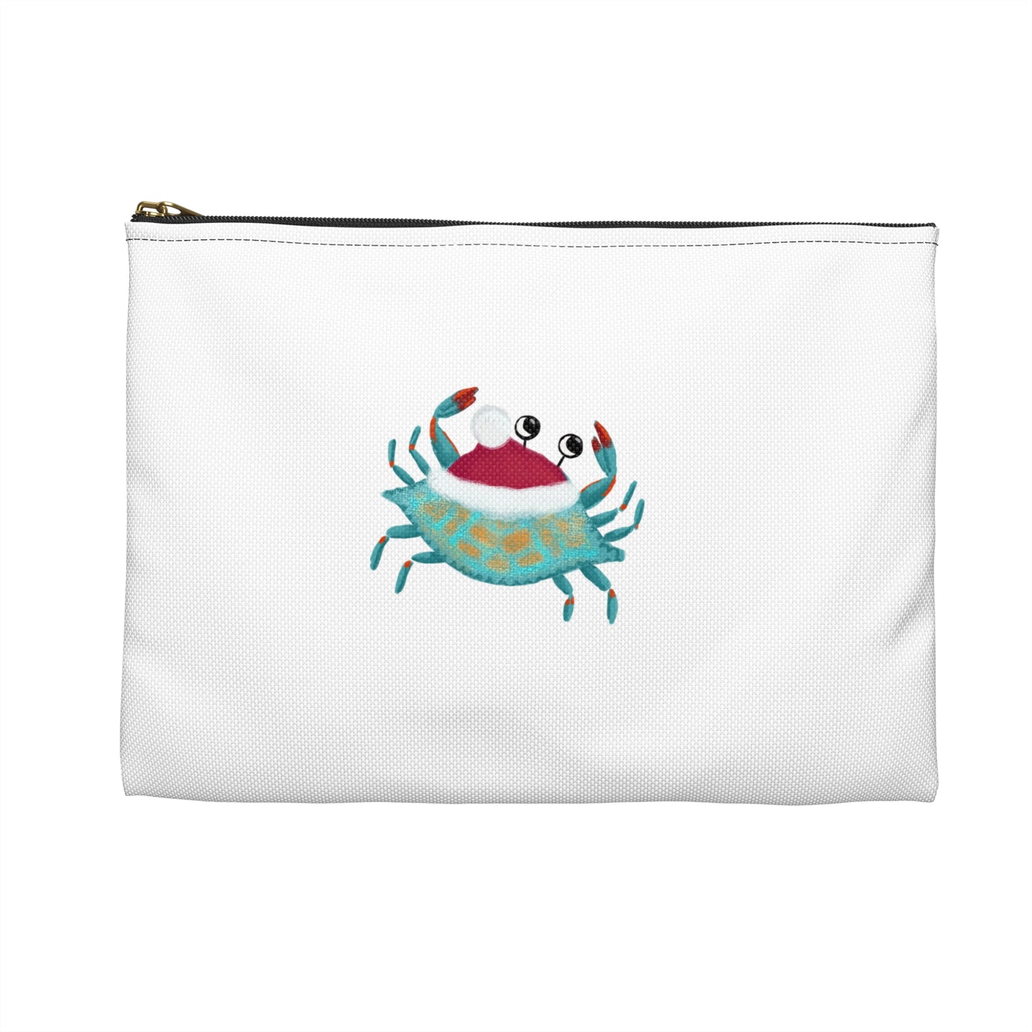 Holiday Blue Crab Accessory Pouch