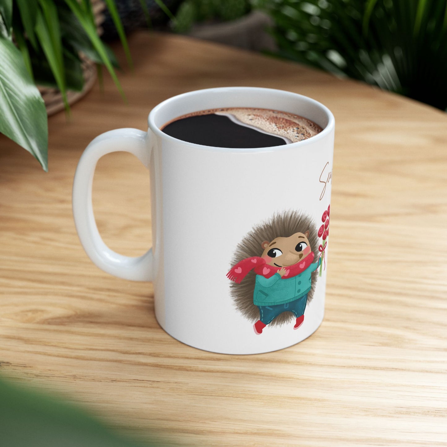 Hedgehog in Love Ceramic Mug 11oz