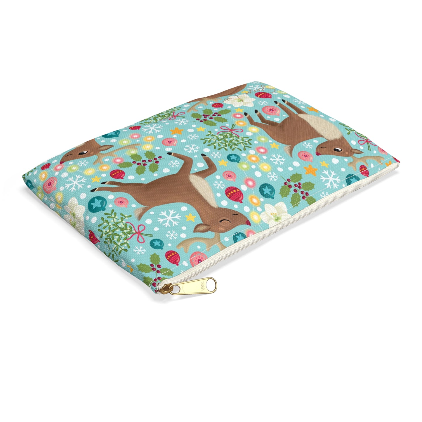 Holiday Reindeers Accessory Pouch