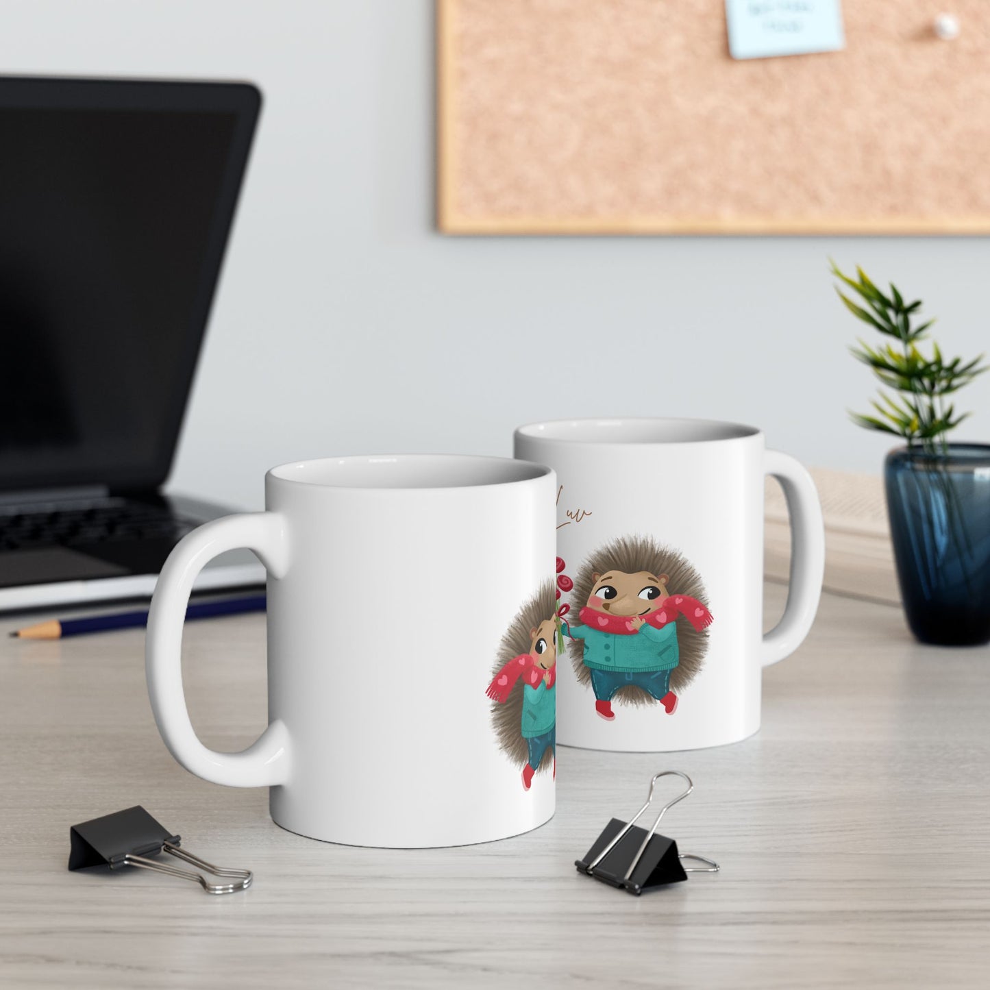 Hedgehog in Love Ceramic Mug 11oz