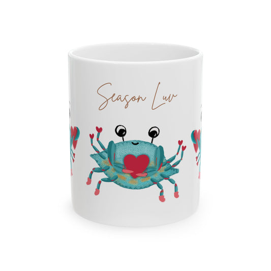 3 Blue Crabs in Love Ceramic Mug 11oz