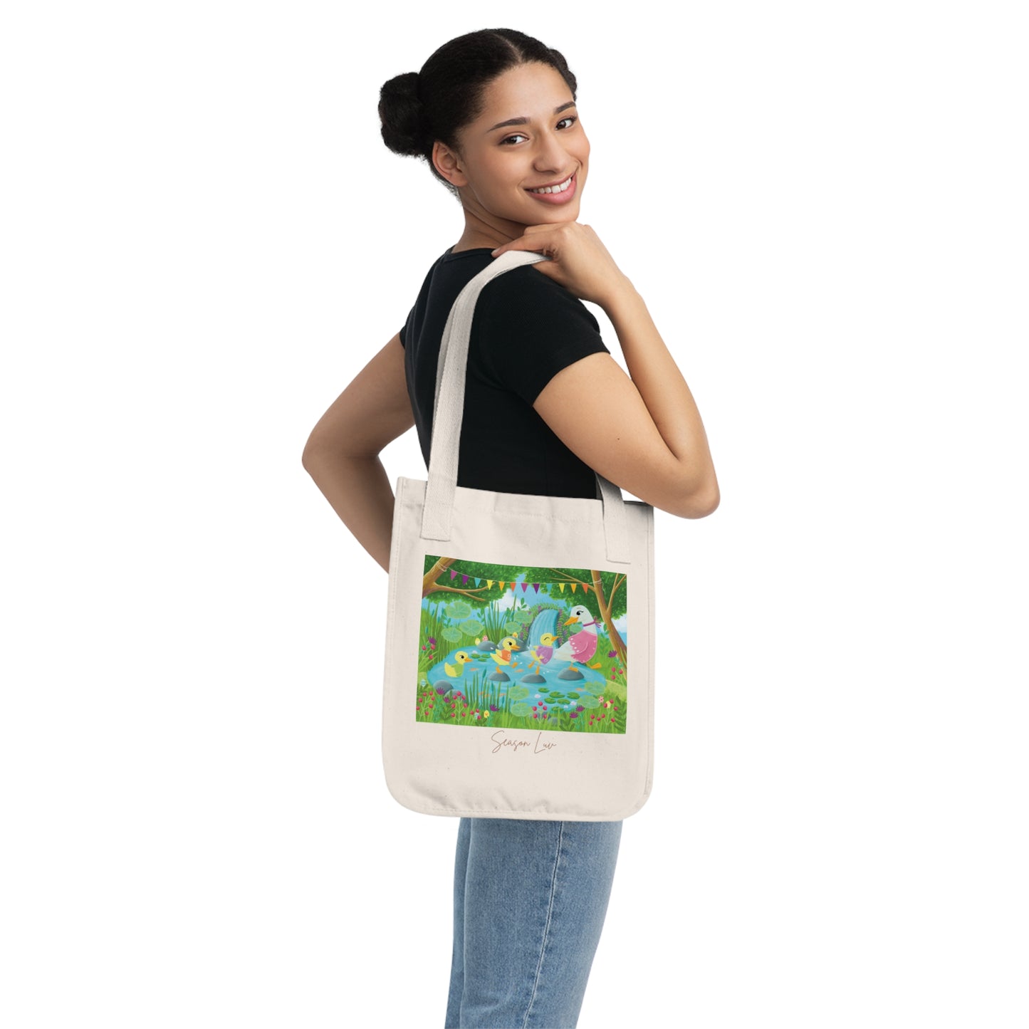 Spring by the pond Organic Canvas Tote Bag
