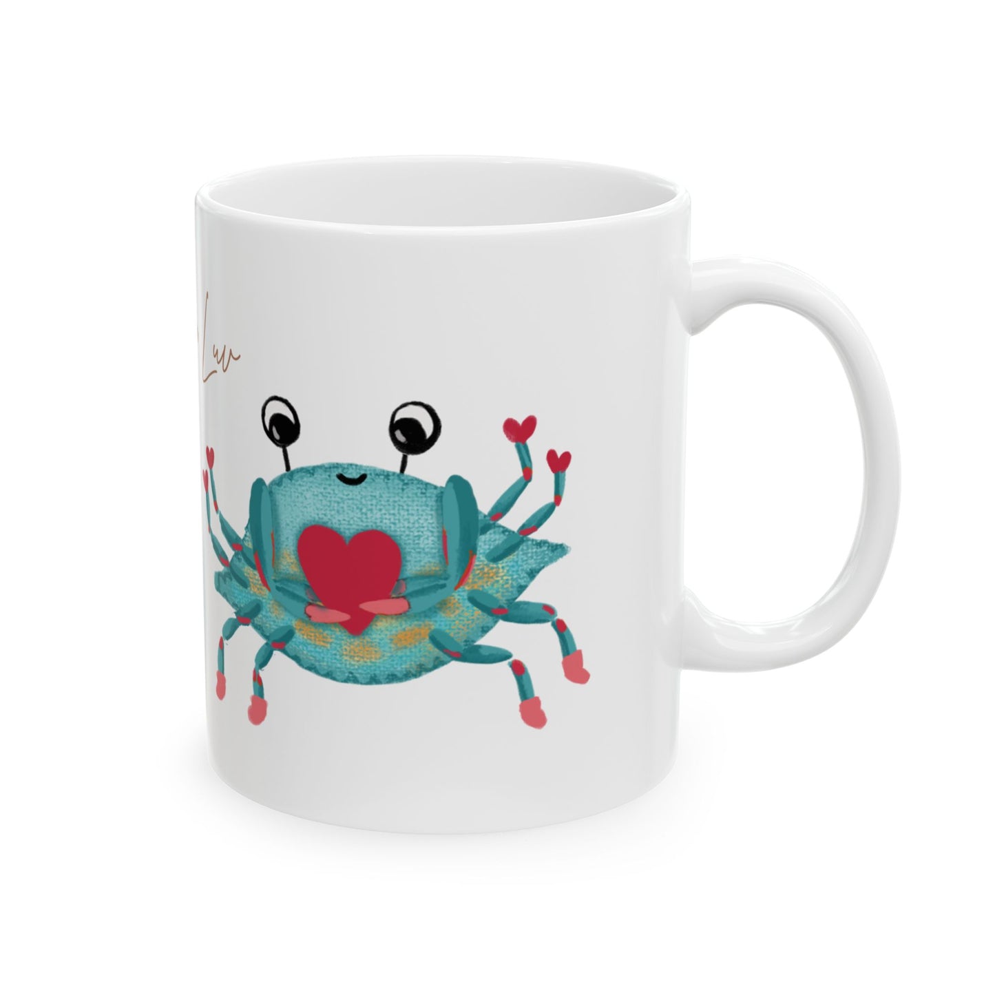 Blue Crab in Love Ceramic Mug 11oz