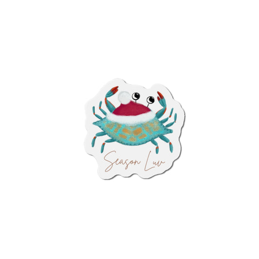 Holiday Blue Crab die-cut magnet