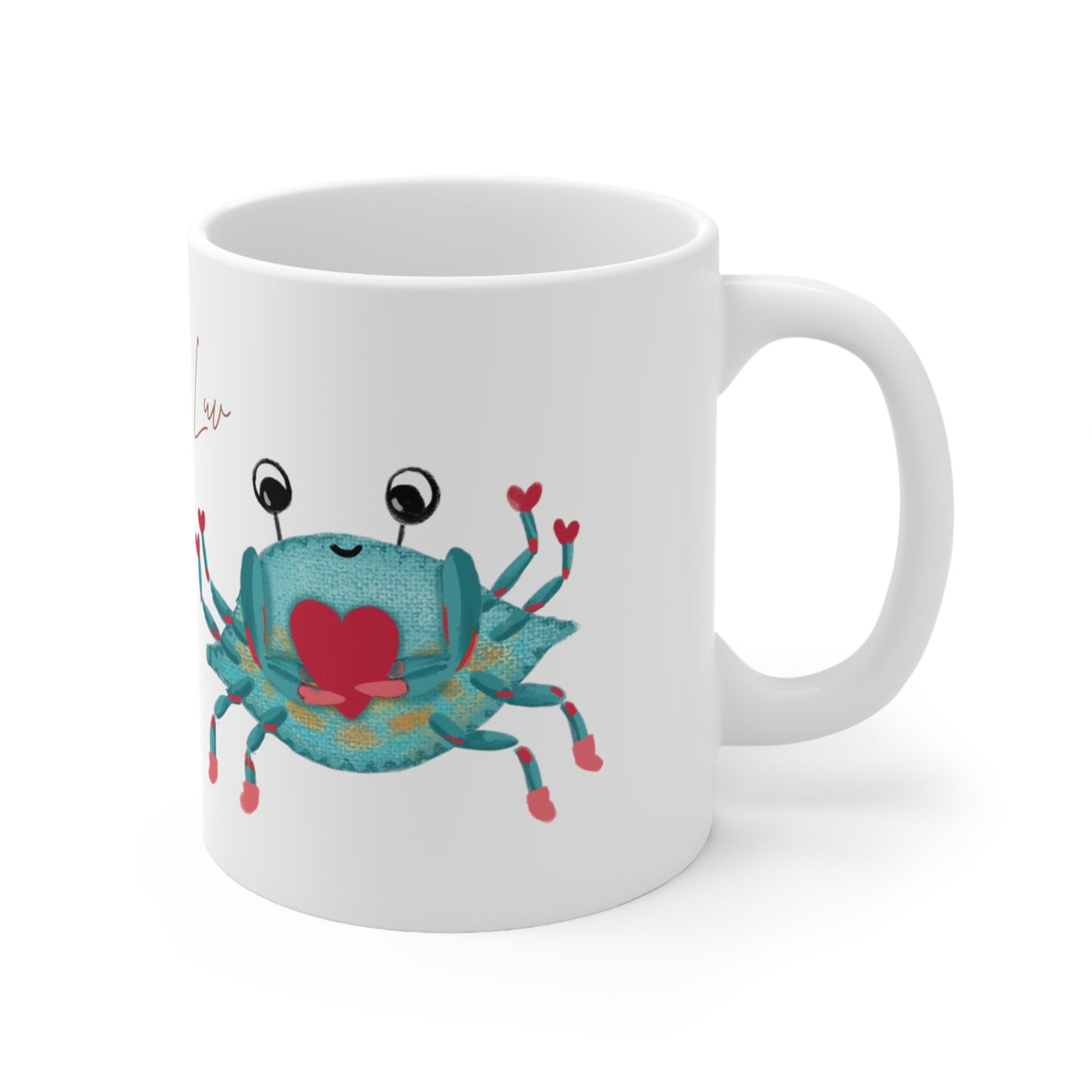 Blue Crab in Love Ceramic Mug 11oz
