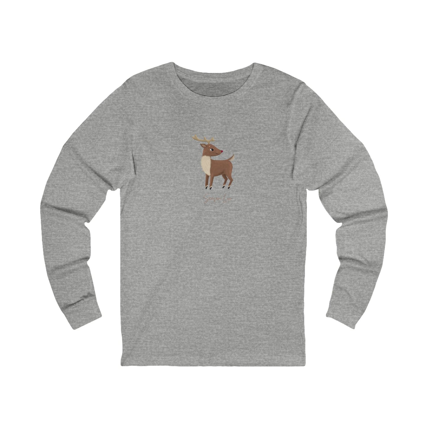 Holiday Reindeer Unisex Jersey Long Sleeve Tee