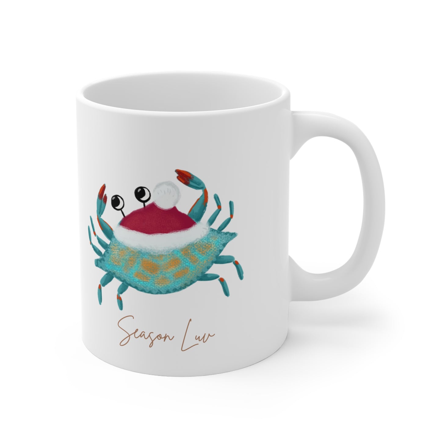 Holiday Blue Crab Mug 11oz