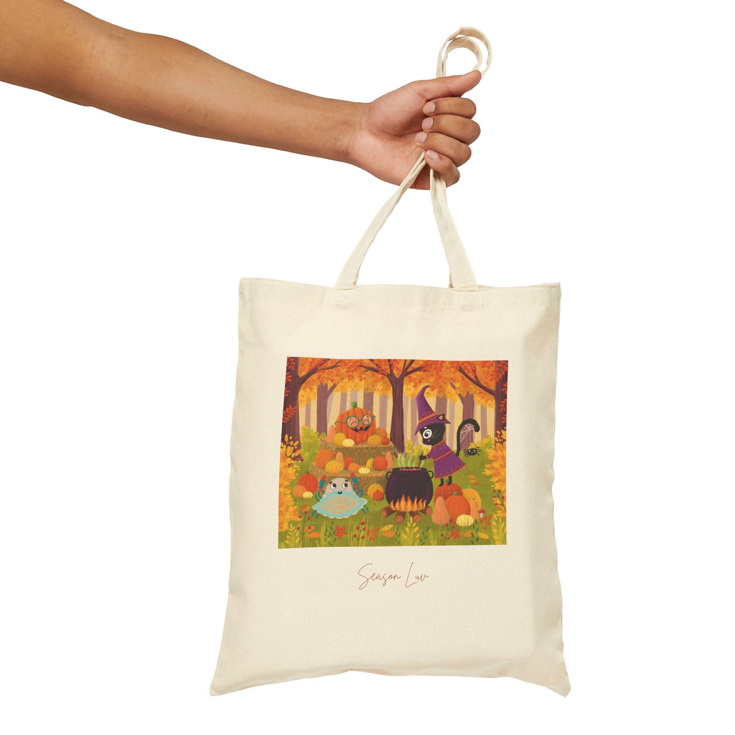 Halloween Cotton Canvas Tote Bag