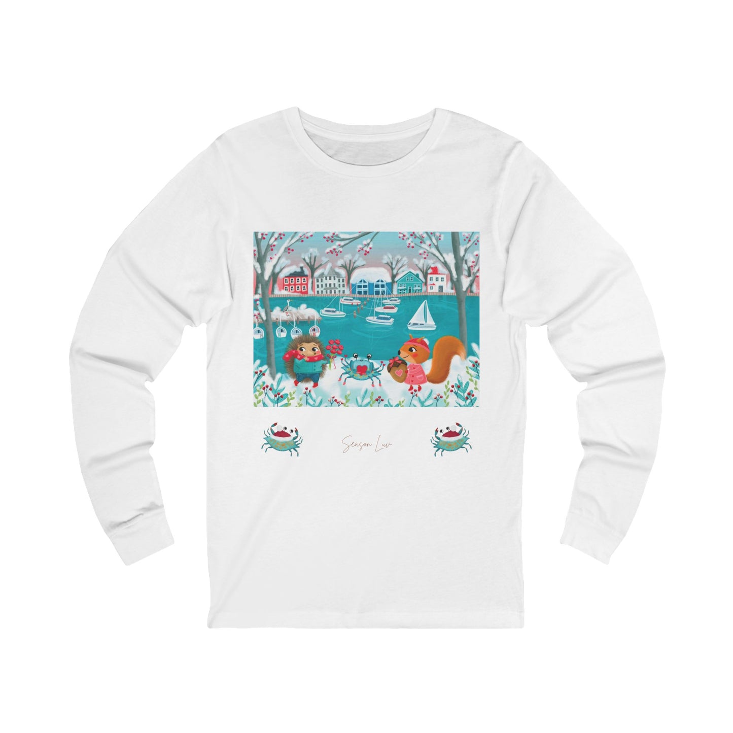 Love by the Creek Jersey Long Sleeve Tee adorned on both sides