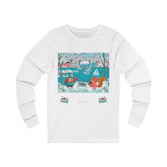 Love by the Creek Jersey Long Sleeve Tee adorned on both sides