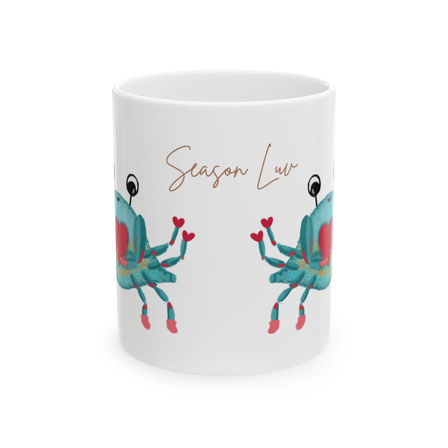 Blue Crab in Love Ceramic Mug 11oz