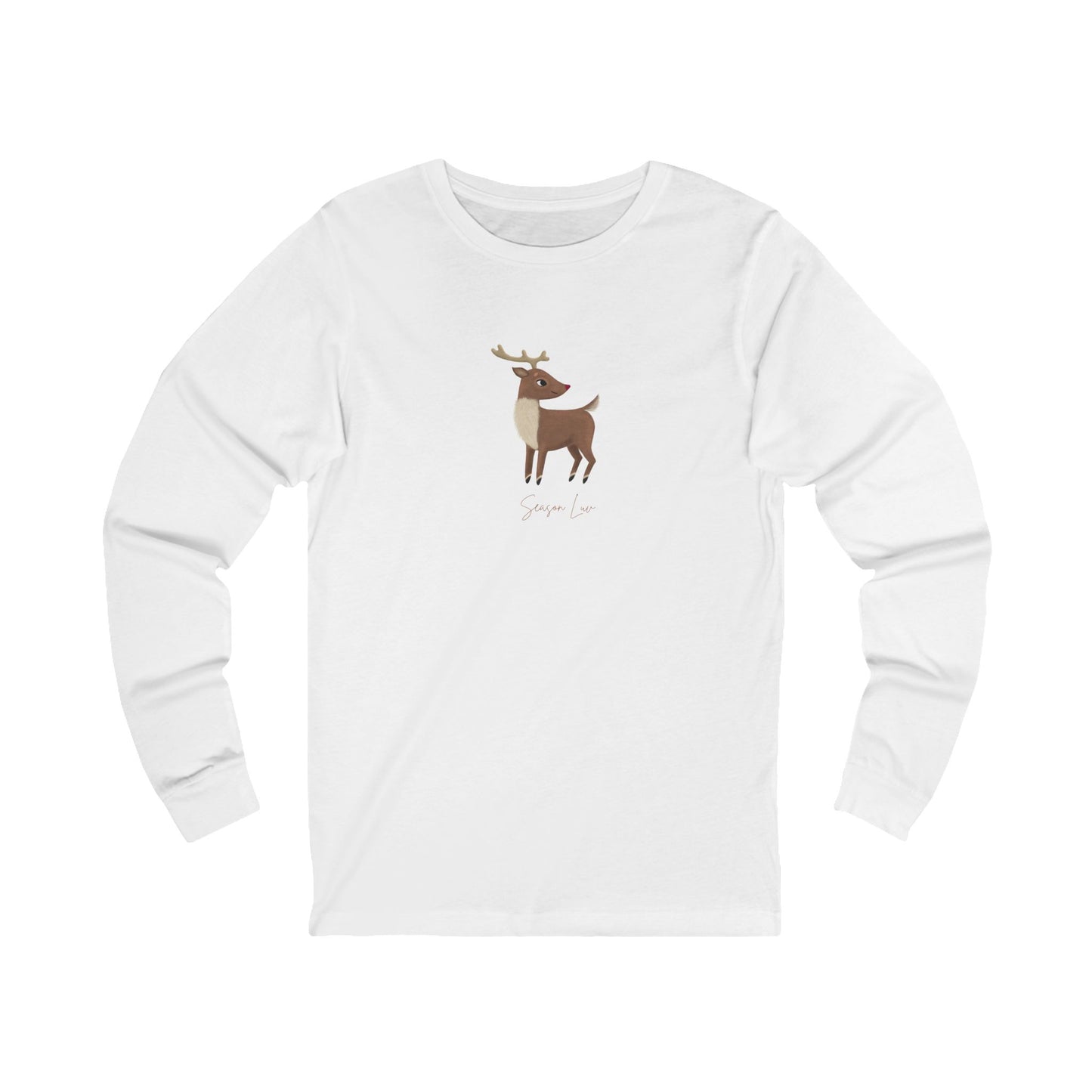 Holiday Reindeer Unisex Jersey Long Sleeve Tee