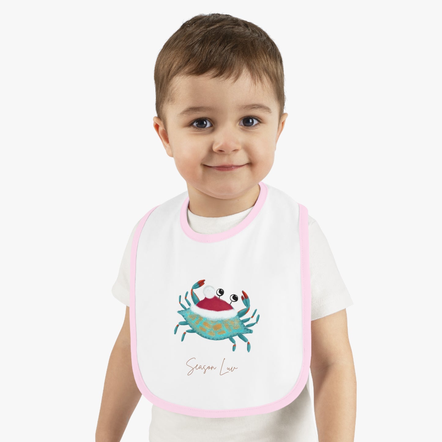 Holiday Blue Crab Jersey Bib