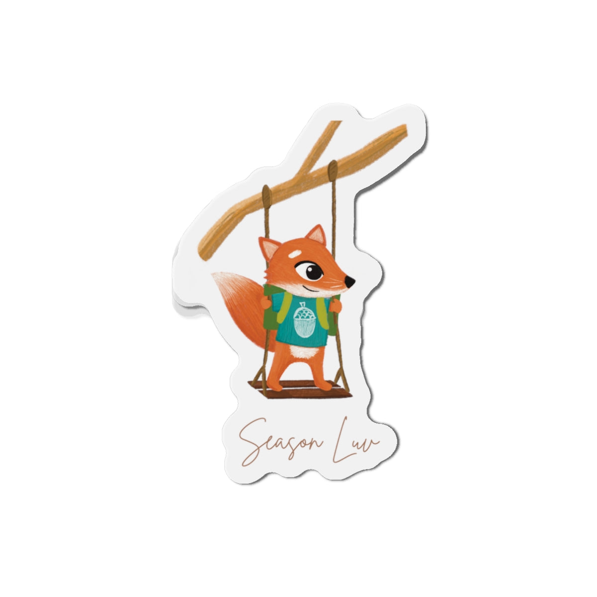 Foxy die-cut magnet