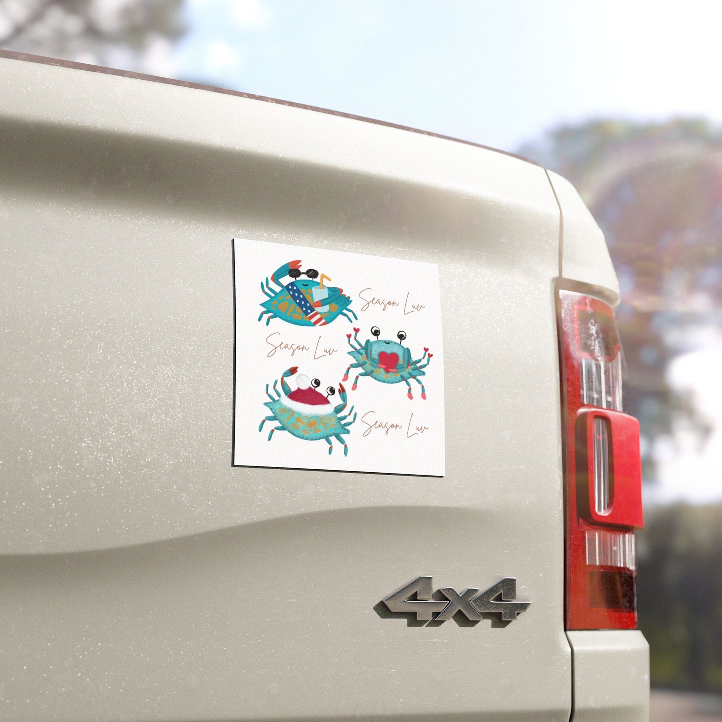 Holidays Blue Crabs Car Magnet