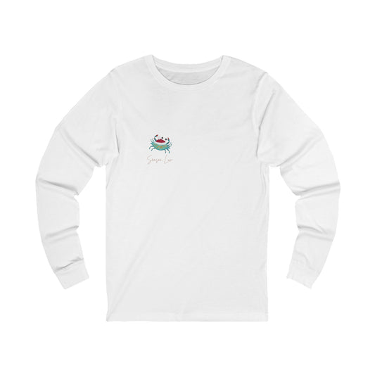 Holiday Blue Crab Unisex Jersey Long Sleeve Tee