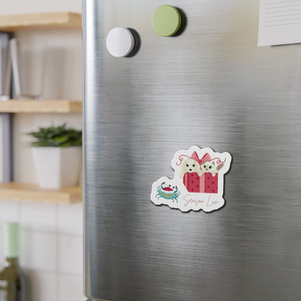 Cuteness overload die-cut magnet