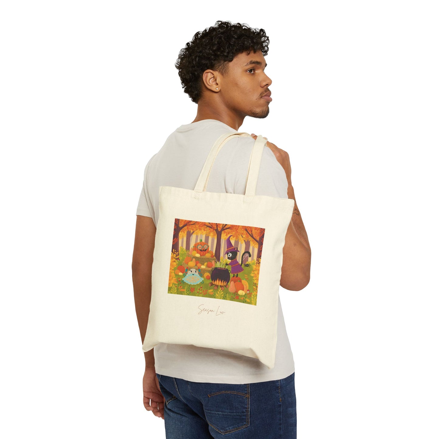 Halloween Cotton Canvas Tote Bag