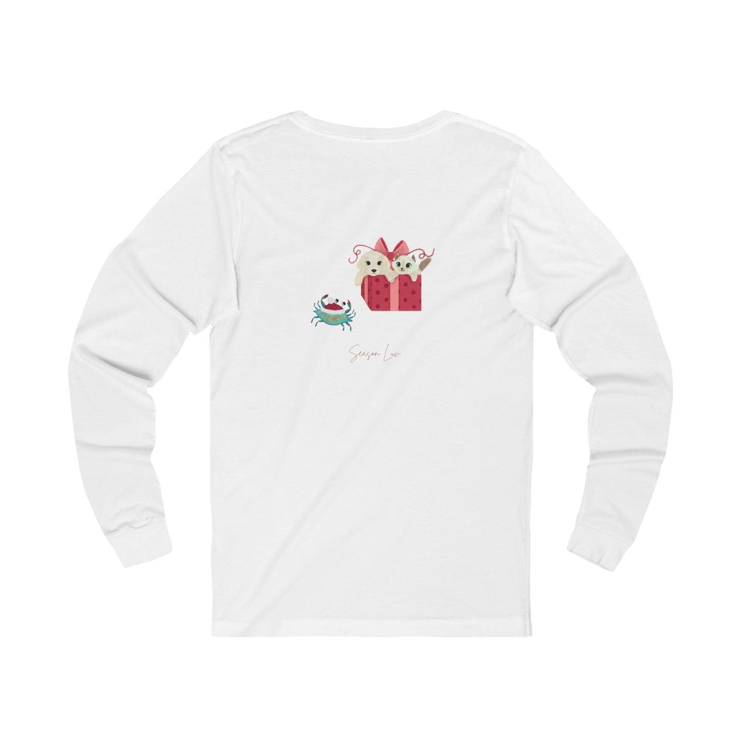 Adorable Annapolitan Holidays Jersey Long Sleeve Tee adorned on both sides