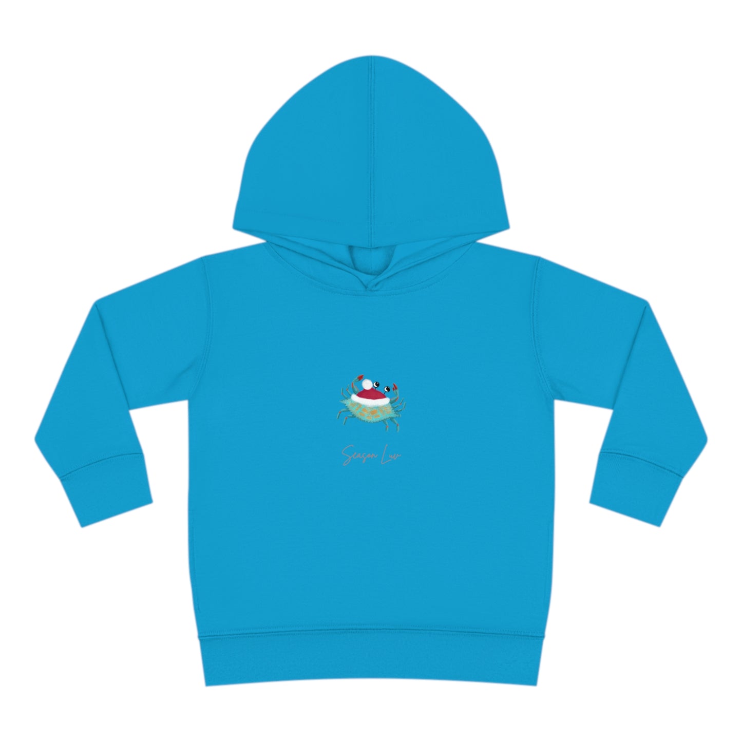 Holiday Blue Crab Toddler Pullover Fleece Hoodie