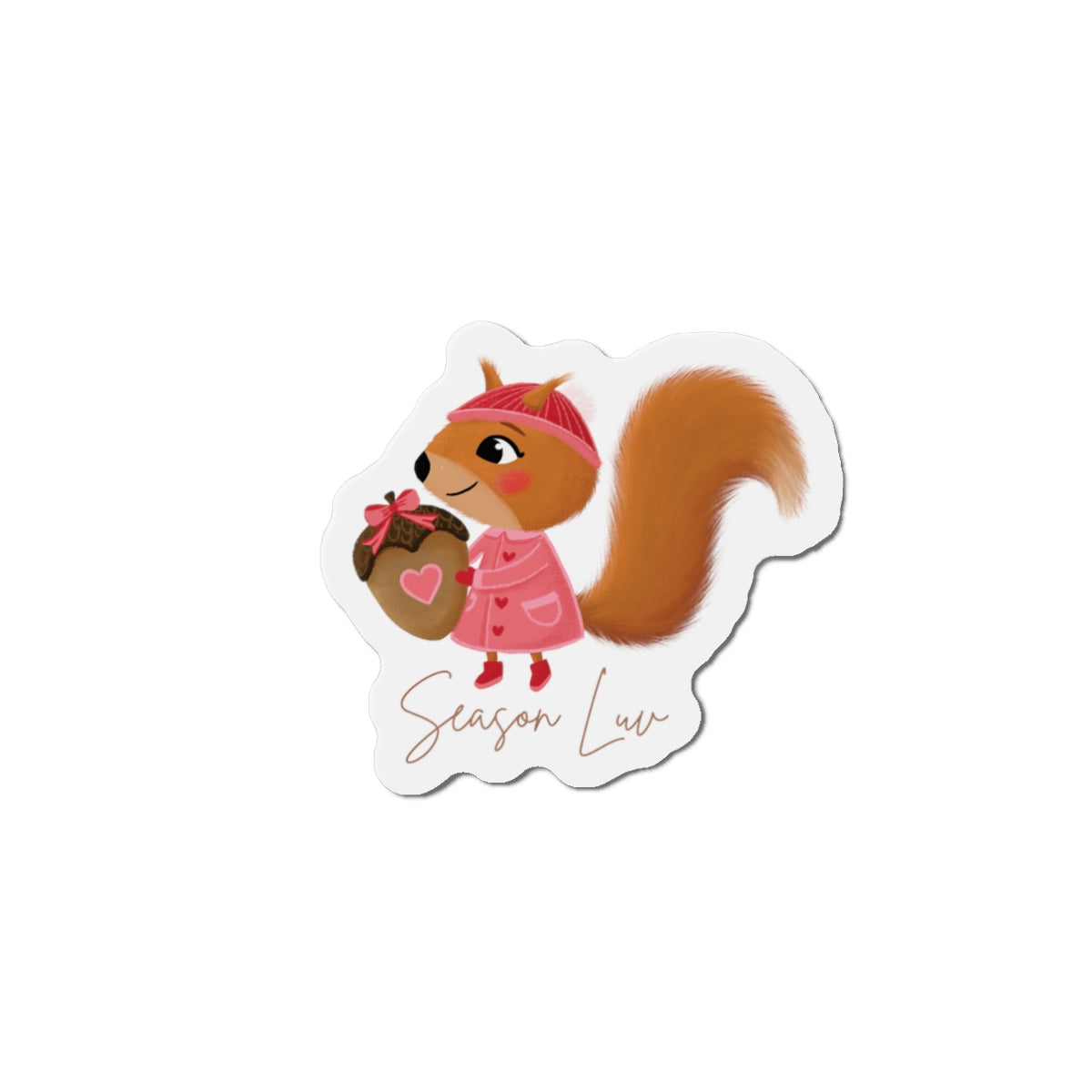 Squirrelly die-cut magnet