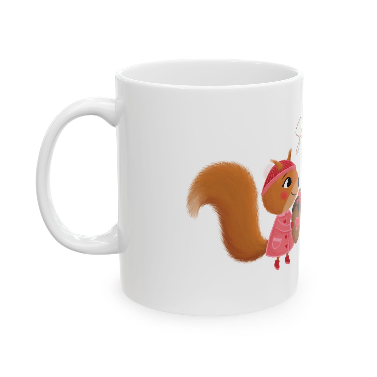 Squirrel in Love Ceramic Mug 11oz