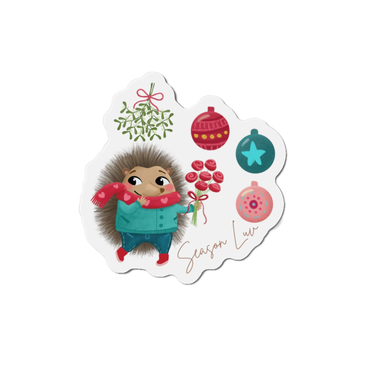 Holiday Hedgehog magnet