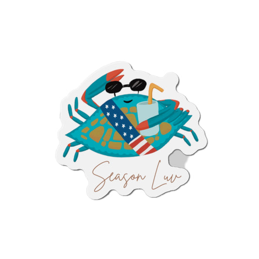 Patriotic Blue Crab die-cut magnet