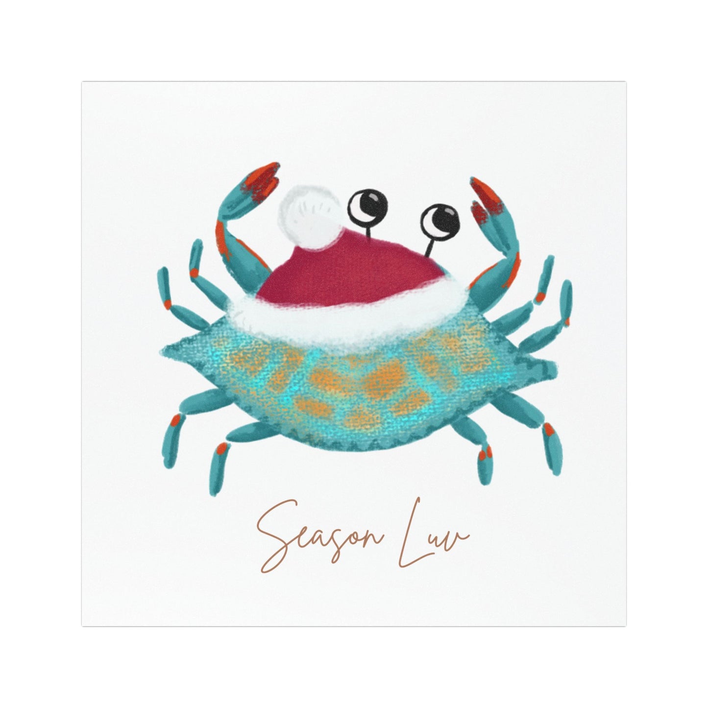 Holiday Blue Crab Car Magnet