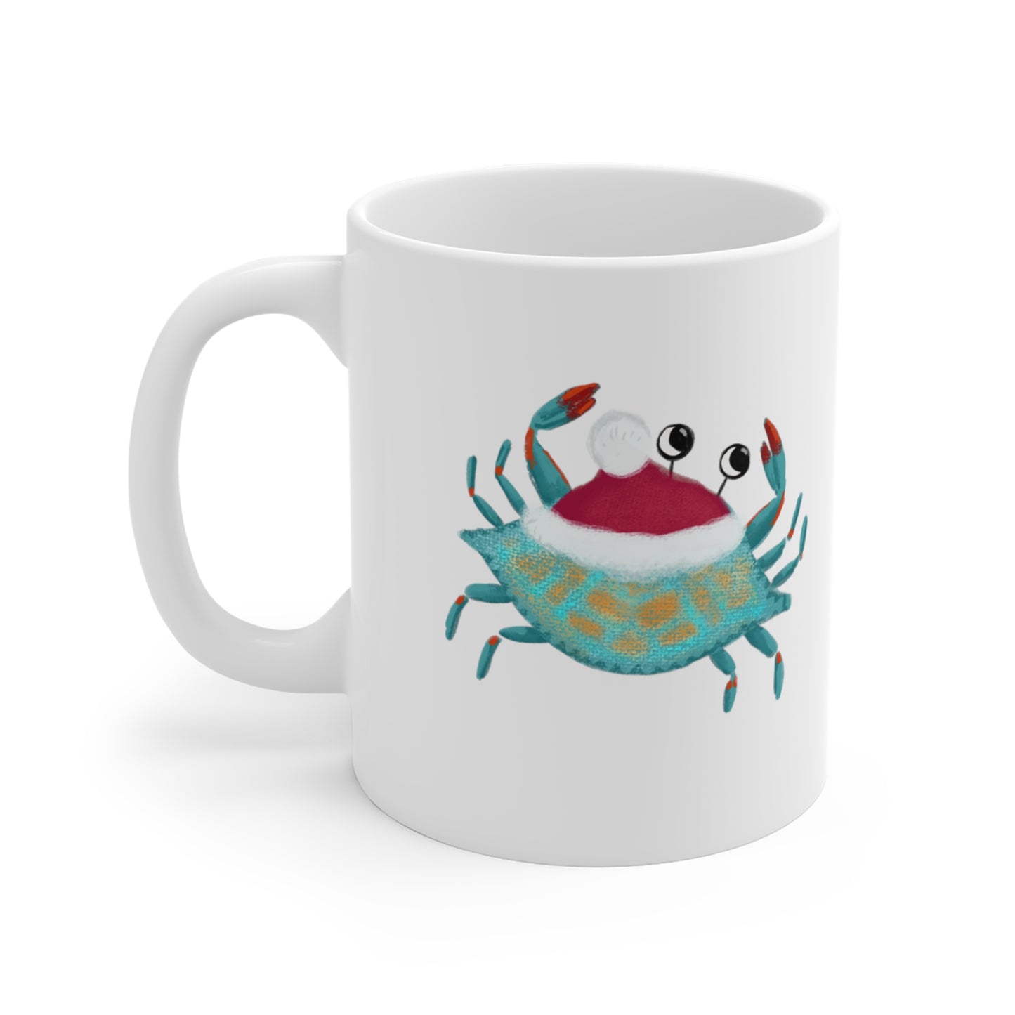 Holiday Blue Crab Mug 11oz